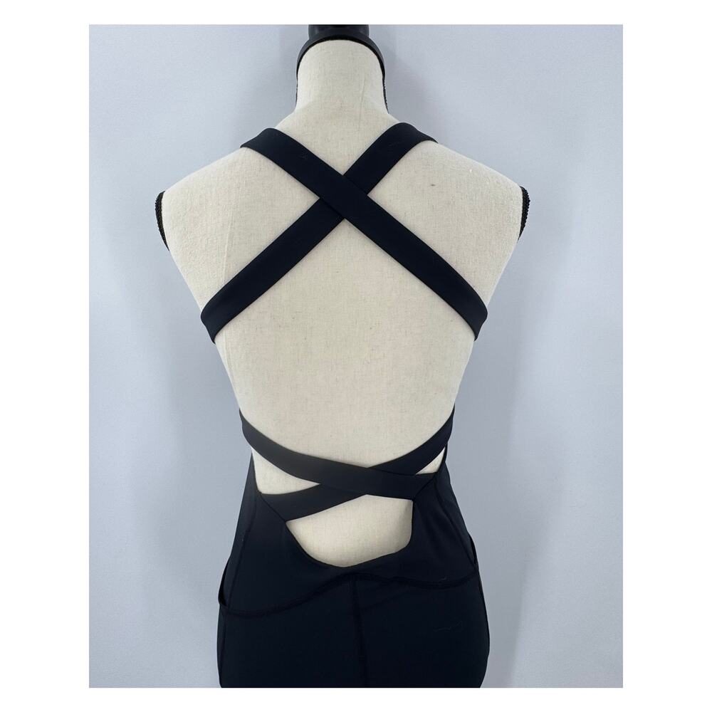 Free People FP Movement My High One Piece Bodysuit Jumpsuit Women Black Sz S